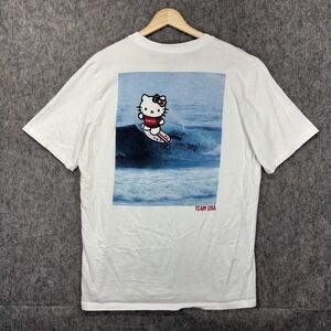 Hello Kitty Olympics T-Shirt Large Surfing Team USA 2020 White Tokyo